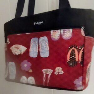 Mailelani's Kauai Hawaiian Handmade Sandal/Hair Clip Print Tote Bag